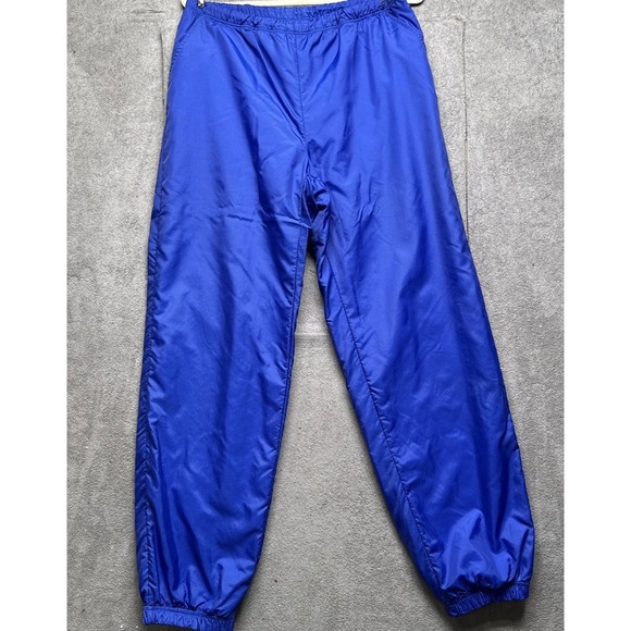 Sergio Tacchini Pants - Sergio Tacchini Women's Blue Nylon Tracksuit Pants Size 10 Vintage Retro Italy